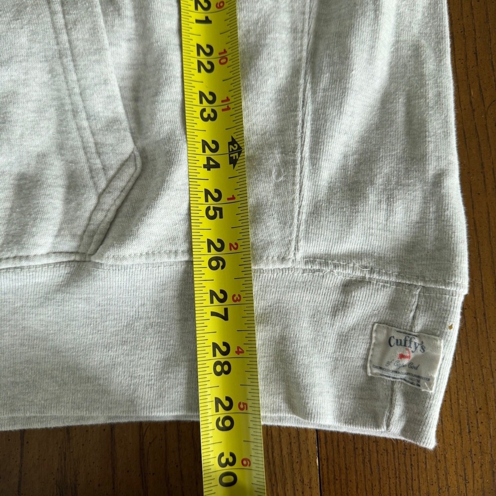Cuffy's Gray Hoodie Cape Cod Sweatshirt Blue Print Size 2X - Picture 9 of 10